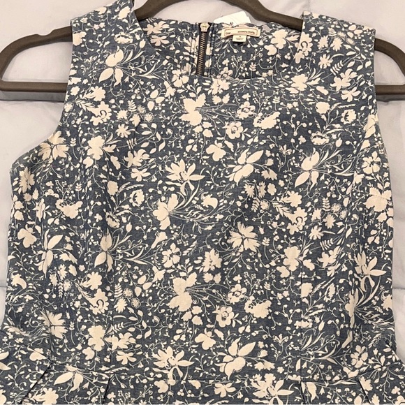 Charming Summer Dress!  GAP (EUC, Sz 4) Blue & White, Pleated, Sleeveless Cotton - Picture 5 of 9